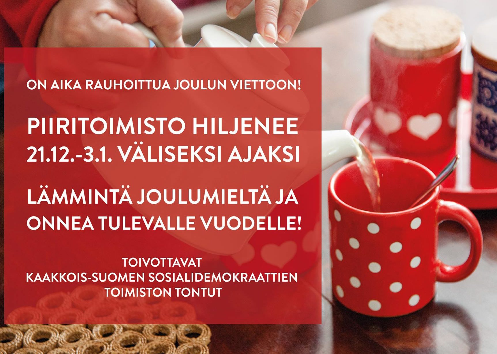 Piiritoimisto hiljenee joulunviettoon 21.12.2016